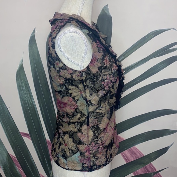 Etro Lace & Silk Sleeveless Blouse - Picture 4 of 12